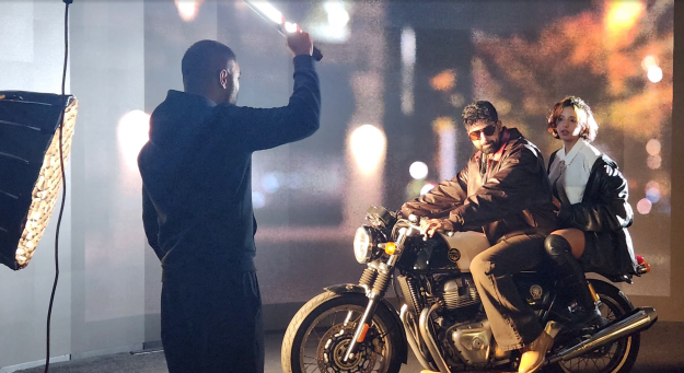 LED wall motorcycle shoot LED wall motorcycle shoot