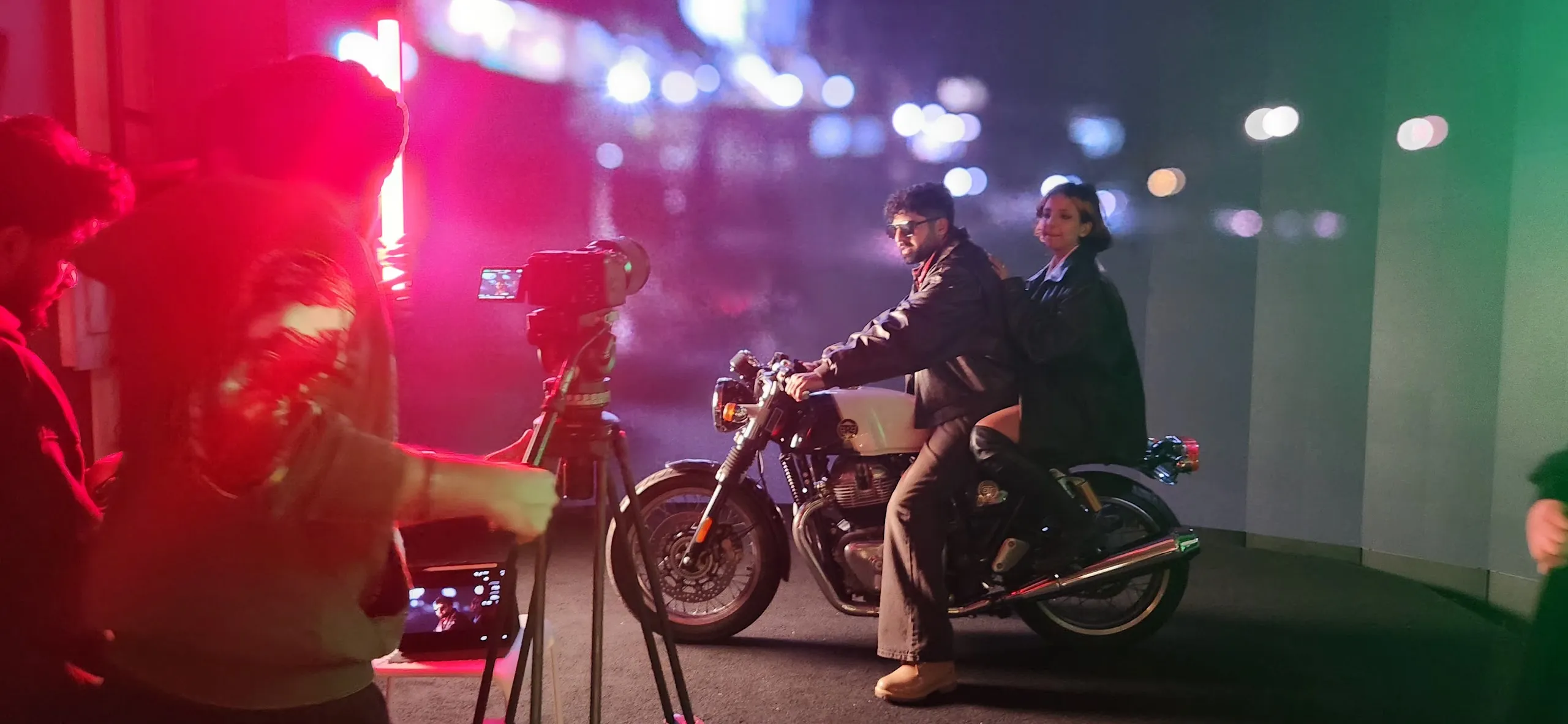 Route 66 Films: Motorcycle Night Scenes at Upperland Studio — production photograph 1