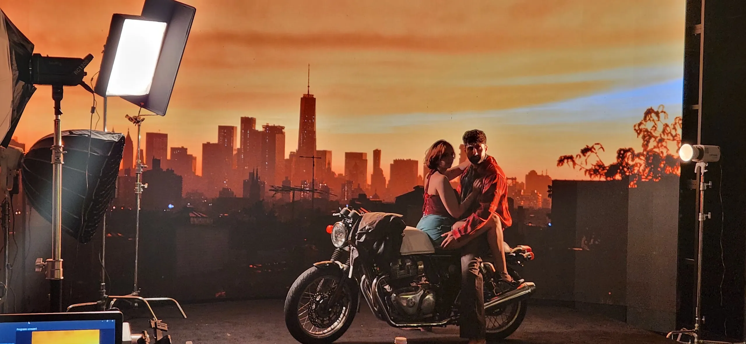 Route 66 Films: Motorcycle Night Scenes at Upperland Studio — production photograph 5