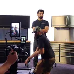 Product commercial filmed on the Vancouver LED wall