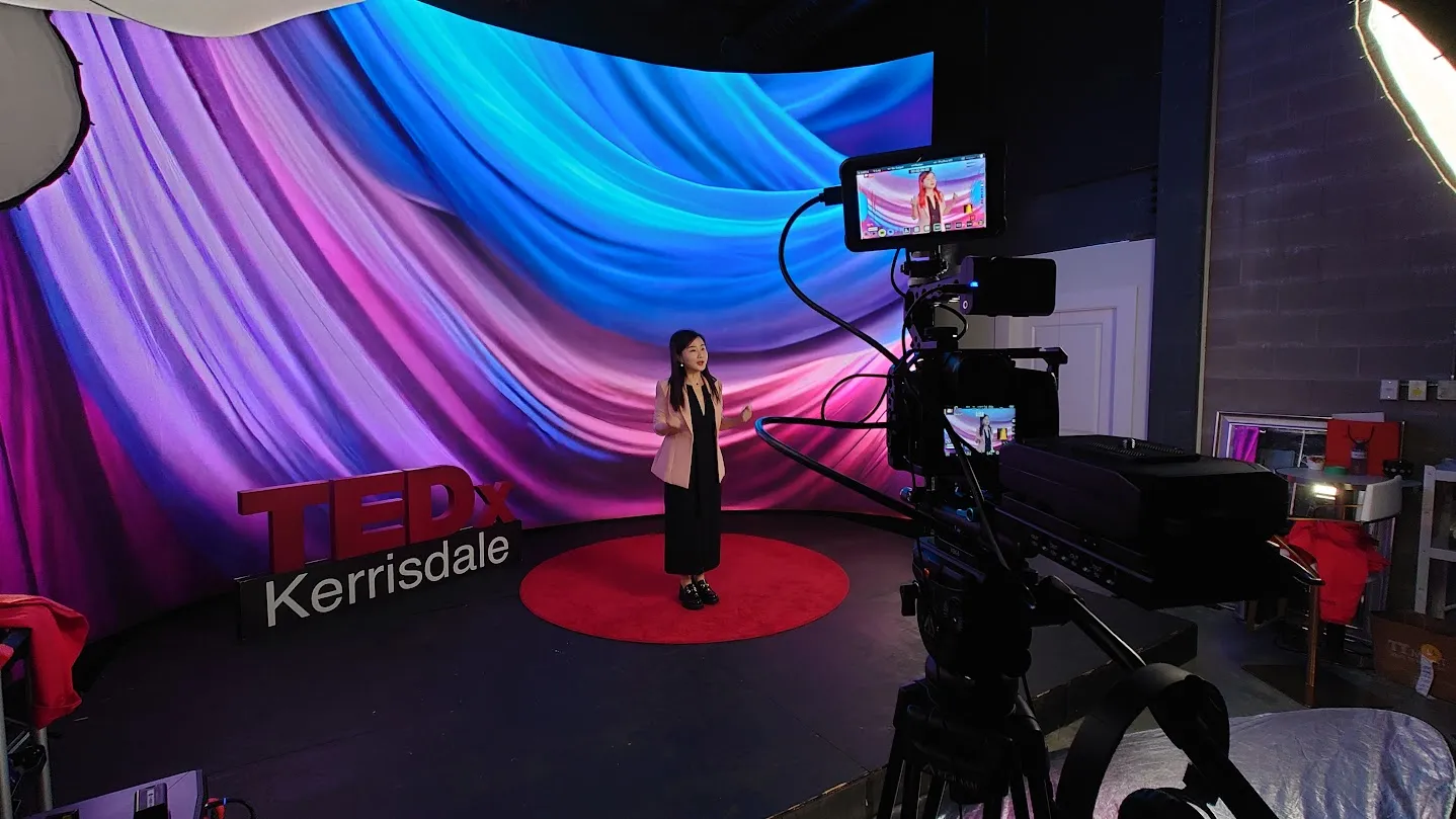 Curved LED wall stage at Upperland Studio, Richmond BC