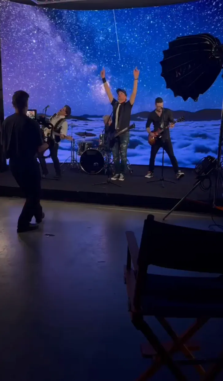 Music video on an LED wall in Vancouver