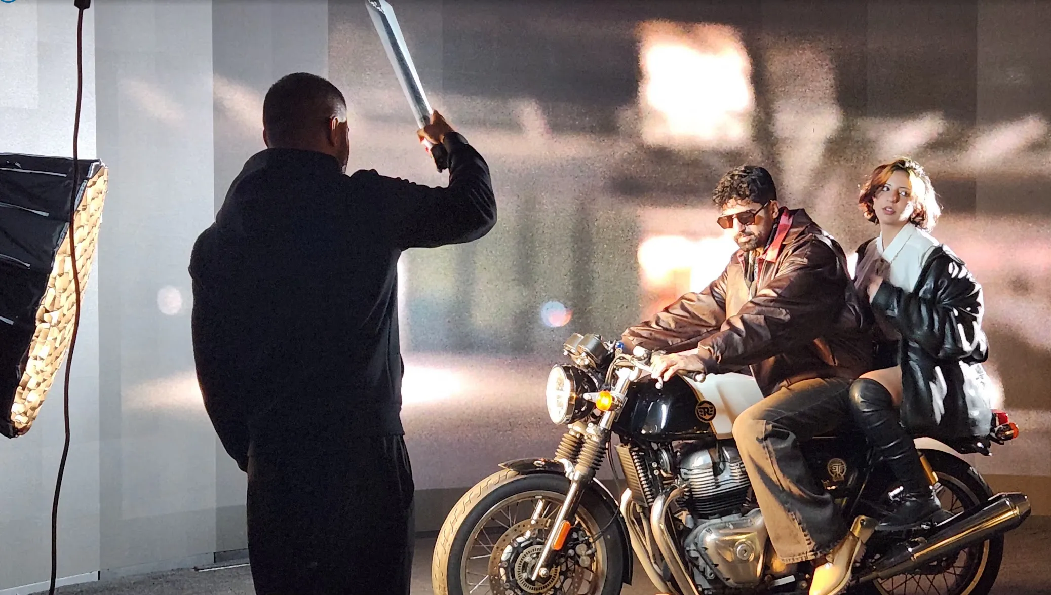 Route 66 Films: Motorcycle Night Scenes at Upperland Studio — production photograph 8