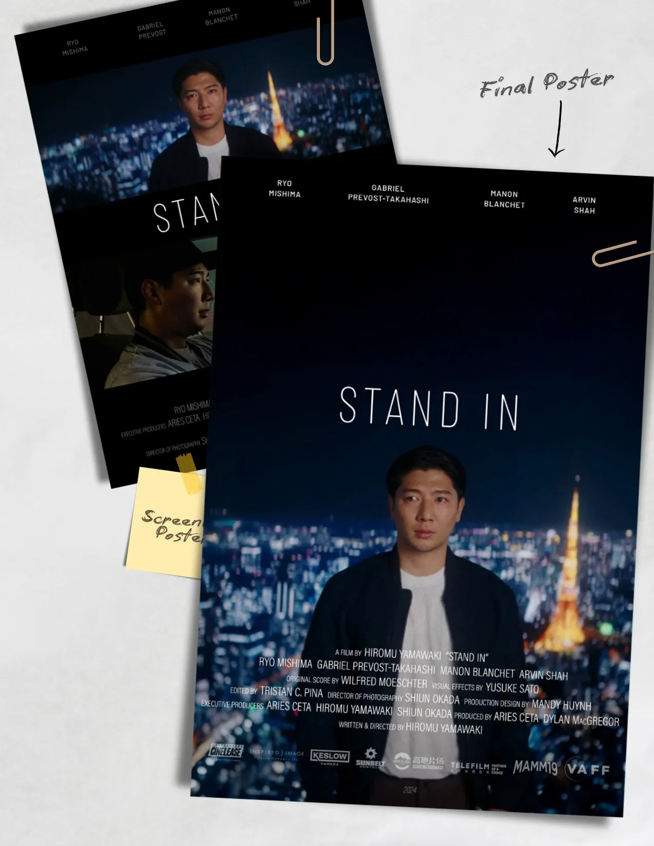 Stand In official movie poster - award winning short film starring Ryo Mishima