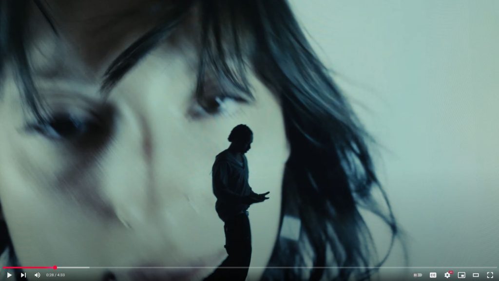 Close-up lips background, music video shot at Upperland Studio