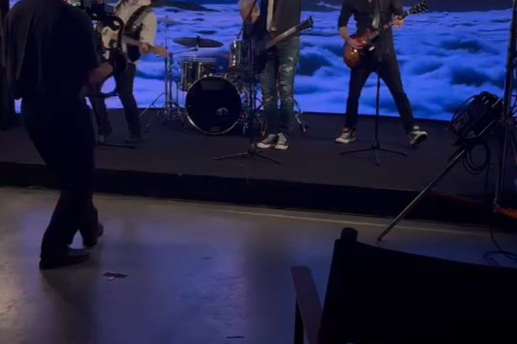 Music video on an LED wall in Vancouver