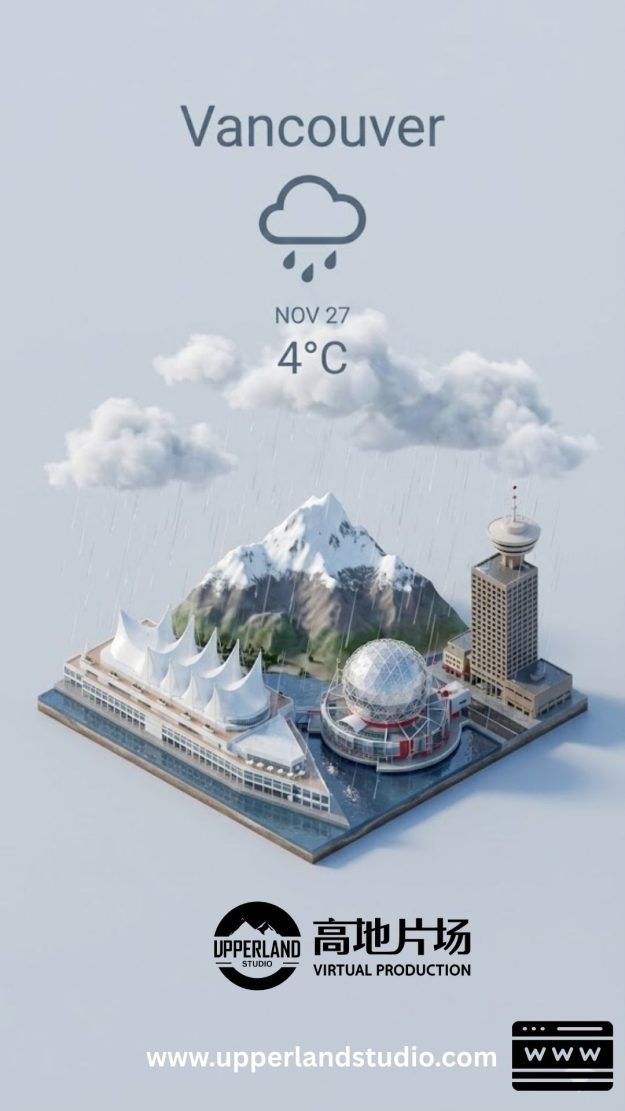 Rain + cold in Vancouver? Shoot indoors on our studio-grade LED wall